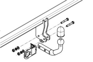 Euro kuka na dva šrafa za Audi A6 C5 (1997-2004)