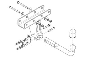 Euro kuka na dva šrafa za Jeep Commander (2006-2011)