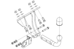 Euro kuka na dva šrafa za Mercedes G Klasa W461/W463 (1990-2018) Euro kuka na dva šrafa za Mercedes G Klasa W461/W463 (1990-2018)
