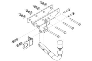Euro kuka na dva šrafa za Jeep Wrangler (2007-2018)