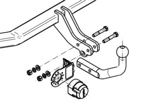 Euro kuka na dva šrafa za Toyota RAV4 (2000-2006)