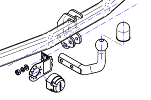 Euro kuka na dva šrafa za BMW X6 E71 (2008-2014)