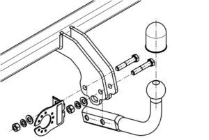 Euro kuka na dva šrafa za Land Rover Discovery Sport (2014-2019)